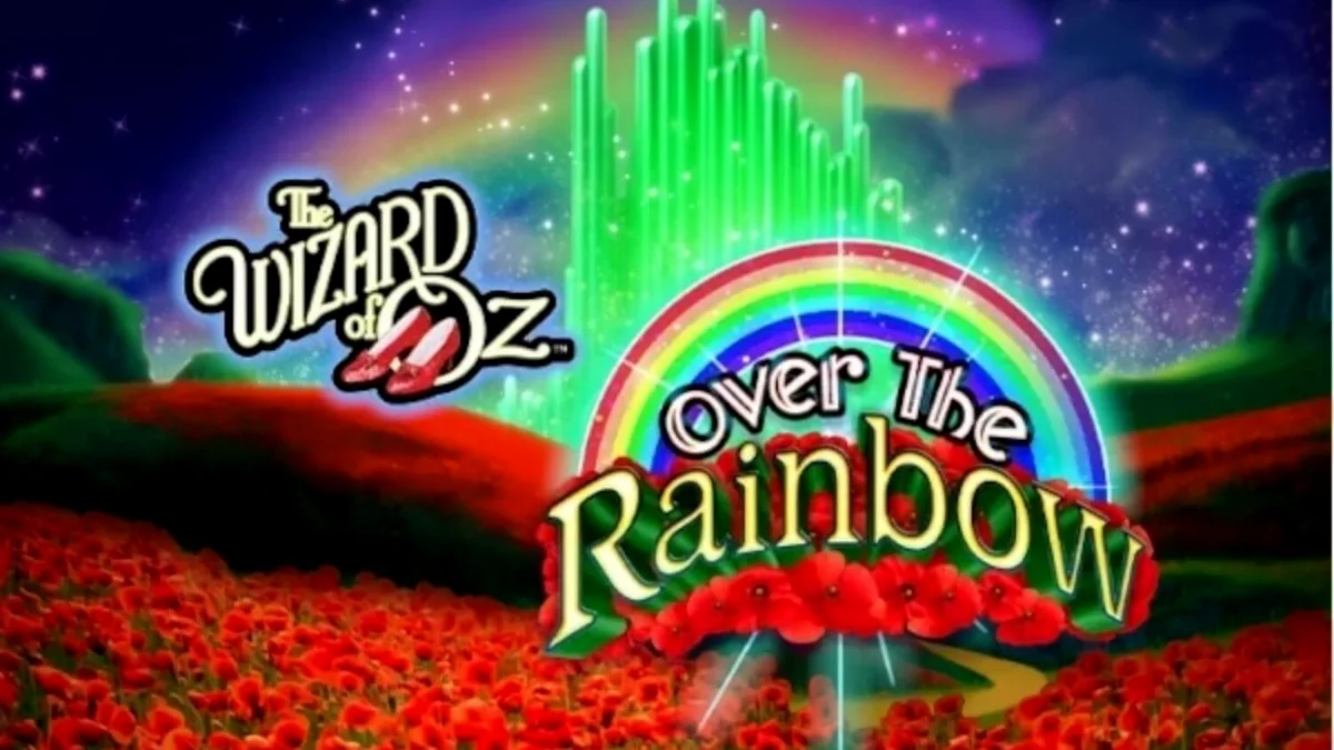 Tampilan visual slot The Wizard of Oz: Over the Rainbow dengan elemen fantasi